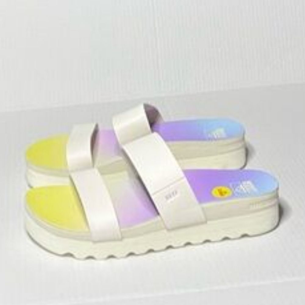 Reef Banded Horizon Hi Slide Sandal- White